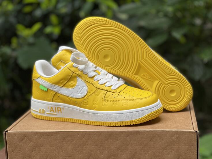 Men's Air Force 1 Yellow/White Shoes 121
